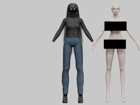 Cute pretty woman V33151 3D Model