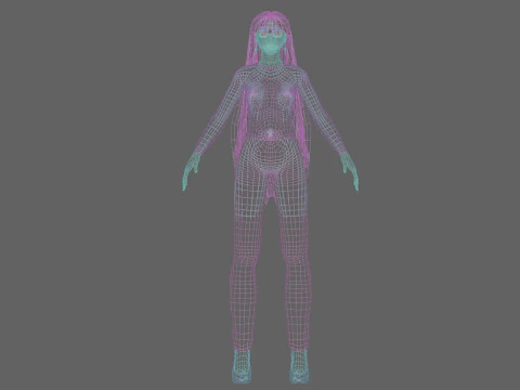 Cute pretty woman V33151 3D Model