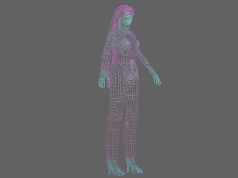 Cute pretty woman V33151 3D Model