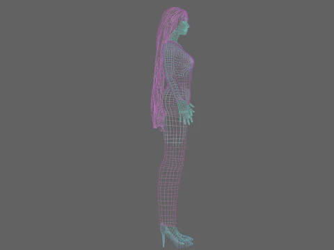 Cute pretty woman V33151 3D Model
