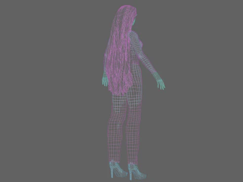 Cute pretty woman V33151 3D Model