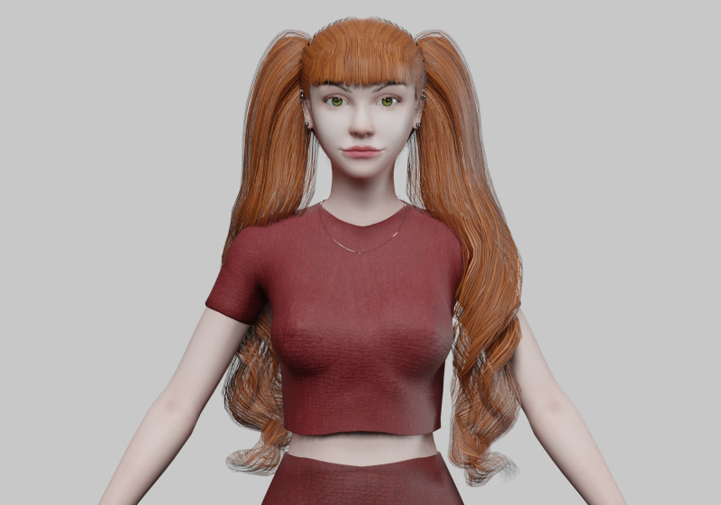Cute standard woman V31759 3D मॉडल .c4d .max .obj .3ds .fbx .stl .blend 