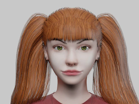 Cute standard woman V31759 3D Model