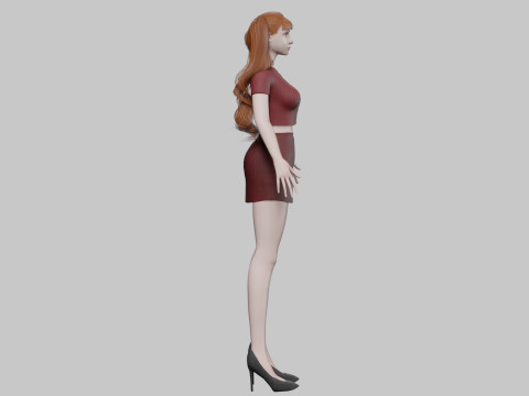 Cute standard woman V31759 3D मॉडल