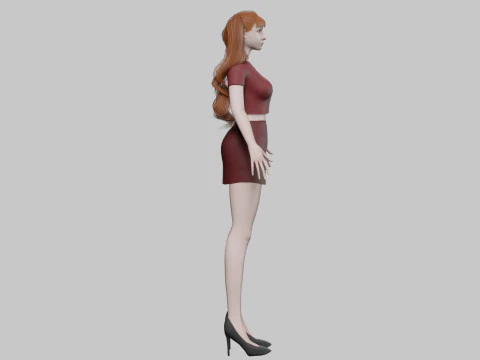 Cute standard woman V31759 3D Model