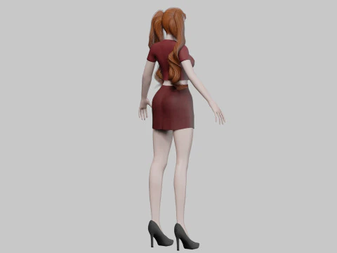 Cute standard woman V31759 3D Model