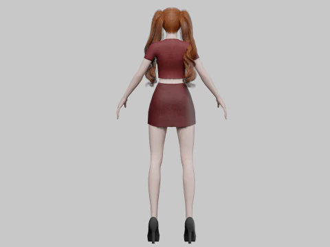 Cute standard woman V31759 3D Model
