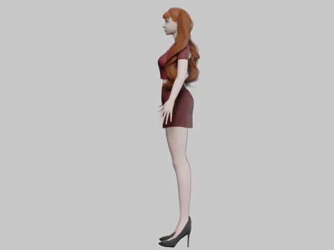 Cute standard woman V31759 3D Model