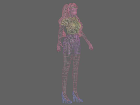 Cute standard woman V31759 3D Model
