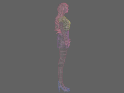Cute standard woman V31759 3D Model