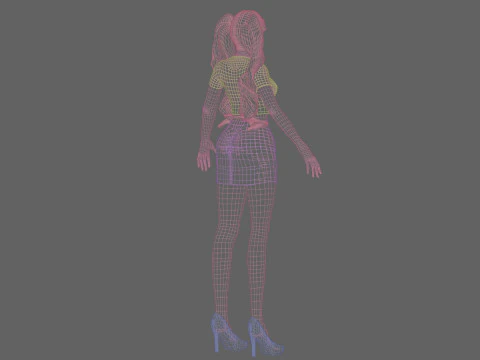 Cute standard woman V31759 3D Model