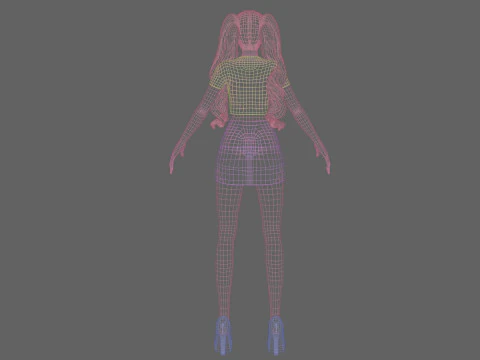 Cute standard woman V31759 3D Model