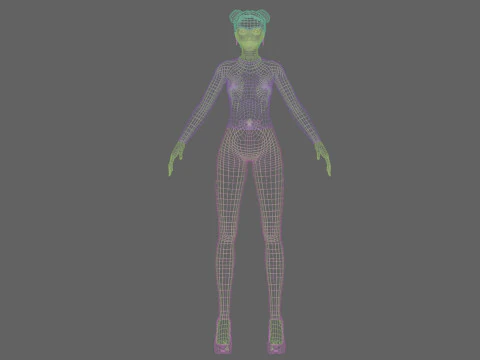 Cute teen woman V21874 3D Model