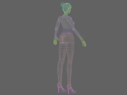 Cute teen woman V21874 3D Model