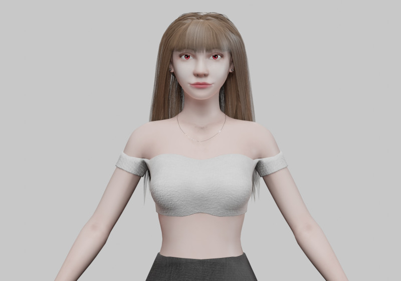 Cute young woman V29998 3D 모델 .c4d .max .obj .3ds .fbx .stl .blend 