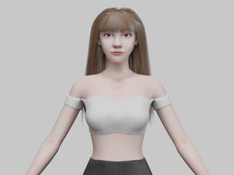 Cute young woman V29998 3D Model