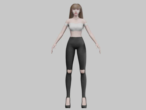 Cute young woman V29998 3D Model