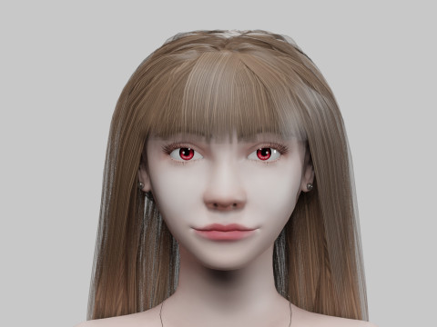 Cute young woman V29998 3D 모델