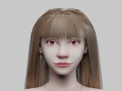 Cute young woman V29998 3D Model