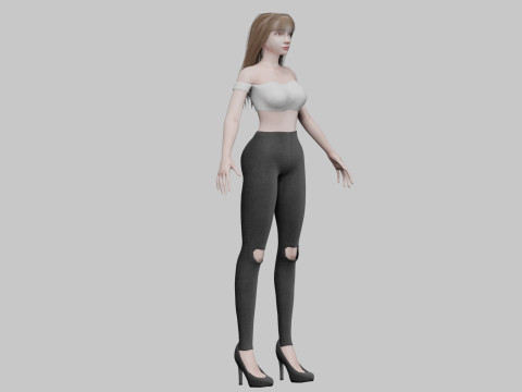 Cute young woman V29998 3D 모델