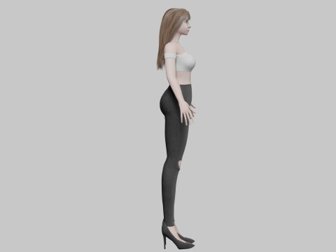 Cute young woman V29998 3D 모델