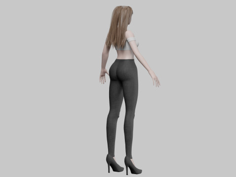 Cute young woman V29998 3D 모델