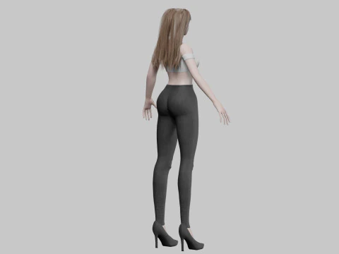 Cute young woman V29998 3D Model