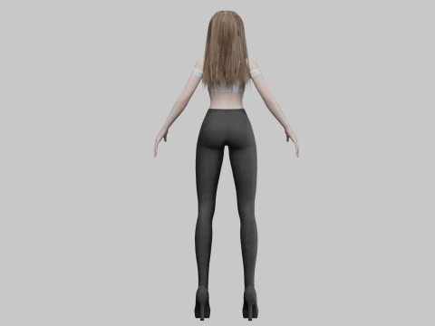 Cute young woman V29998 3D Model