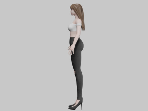Cute young woman V29998 3D 모델