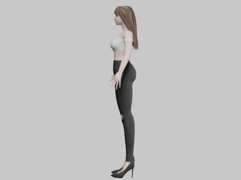 Cute young woman V29998 3D Model