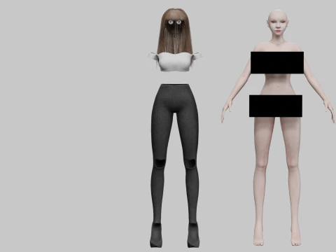 Cute young woman V29998 3D Model