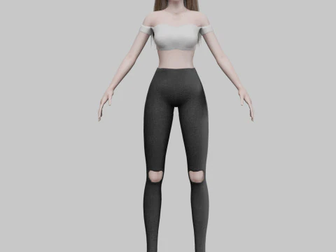 Cute young woman V29998 3D Model