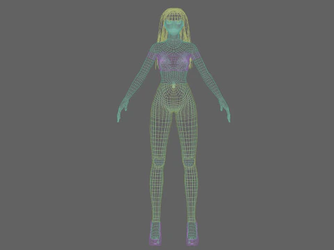 Cute young woman V29998 3D Model