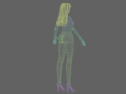 Cute young woman V29998 3D Model