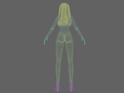 Cute young woman V29998 3D Model