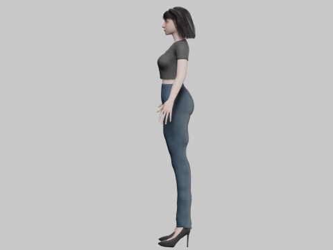 Lovely cute woman V27647 3D Model