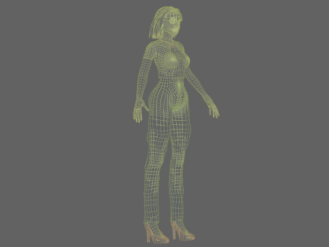 Lovely cute woman V27647 3D Model