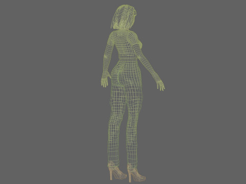 Lovely cute woman V27647 3D Model