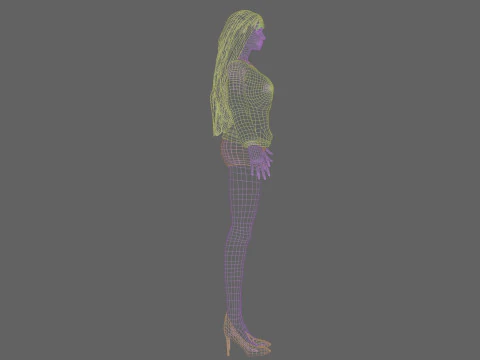 Pretty basic woman V31000 3D Model
