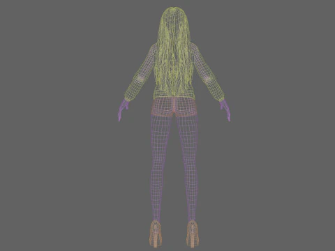 Pretty basic woman V31000 3D Model