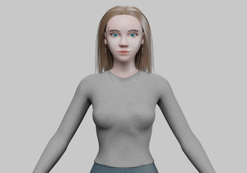 예쁜 미인 V28366 3D 모델 .c4d .max .obj .3ds .fbx .stl .blend 