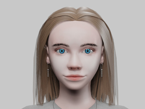Pretty beautiful woman V28366 Model 3D