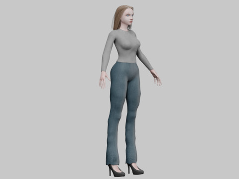 Pretty beautiful woman V28366 Model 3D