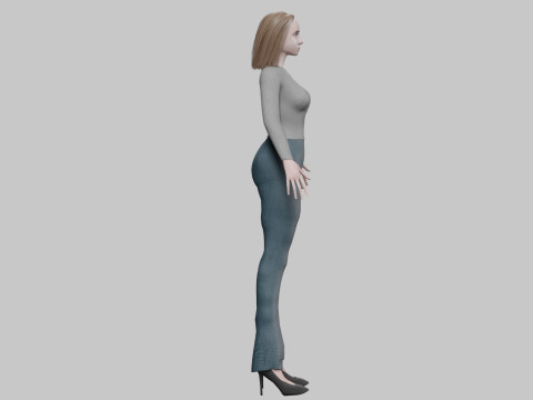 Pretty beautiful woman V28366 Model 3D
