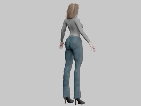 Pretty beautiful woman V28366 Model 3D