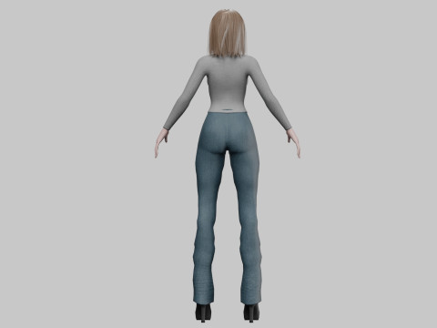 Pretty beautiful woman V28366 Model 3D