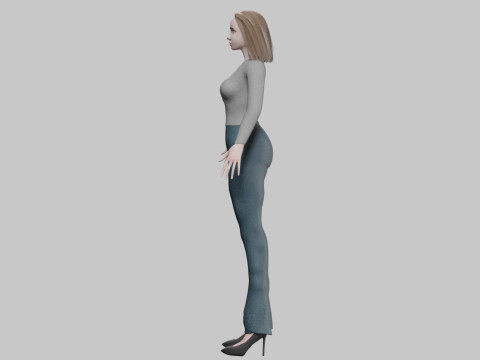 Pretty beautiful woman V28366 Model 3D