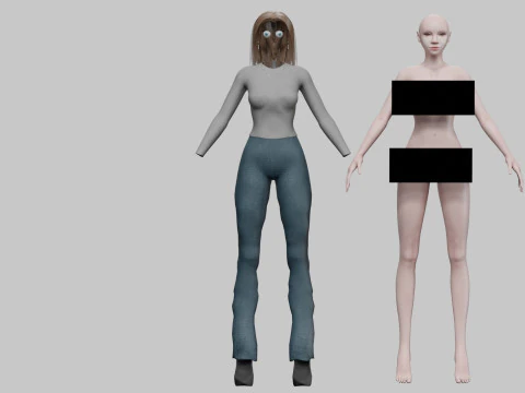 예쁜 미인 V28366 3D 모델