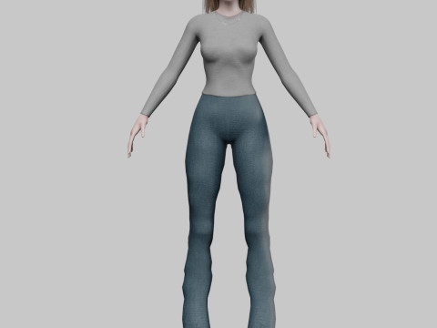 Pretty beautiful woman V28366 Model 3D