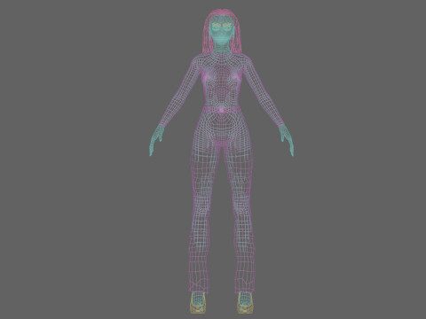 Pretty beautiful woman V28366 Model 3D